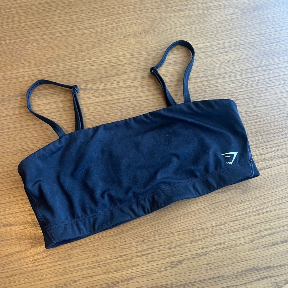 Gymshark Black Bandeau Sports Bra